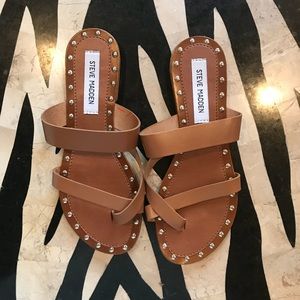 Steve Madden brown leather Adela sandals